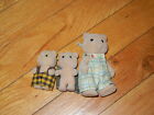 Slyvanian Families Calico Critters Family Of 3 Light Brown Cuddle Bears