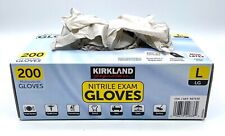 Kirkland Signature 5535271 Nitrile Exam Multi-Purpose Gloves, Size L - 200 Pack