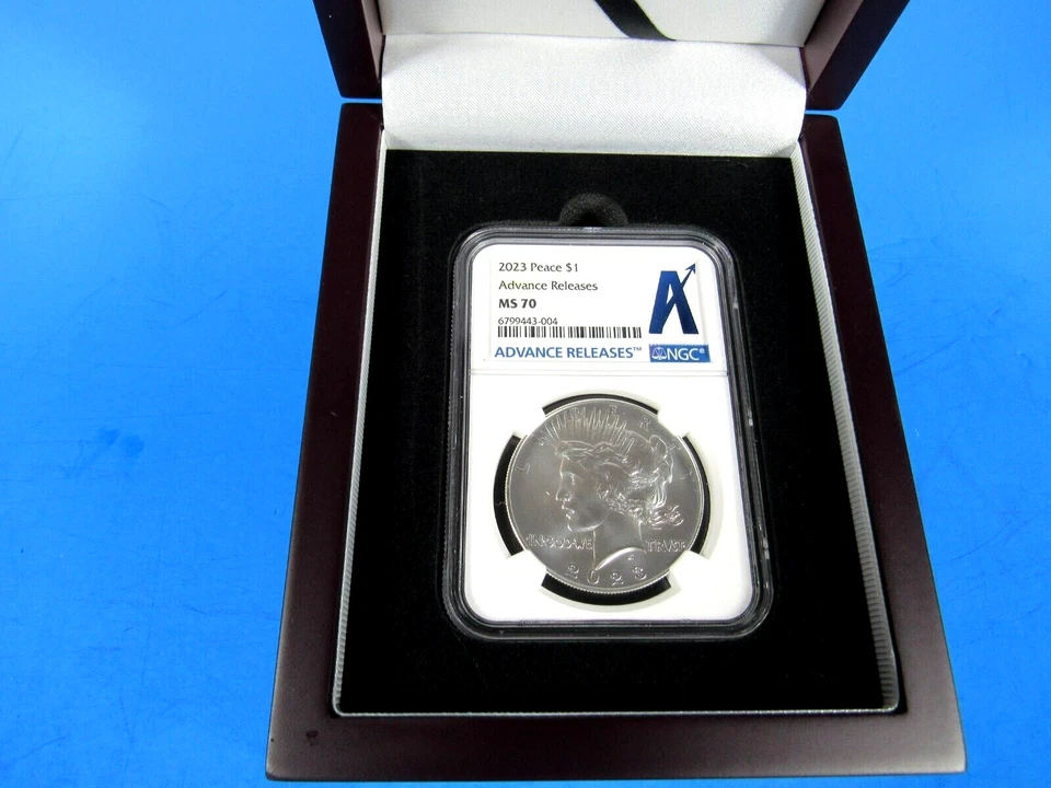 2023  Uncirculated Silver Peace Dollar NGC Ms 70 Advanced Releases - Image 1 of 4
