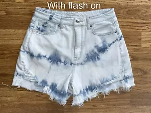 American Eagle höchste Leibhöhe Mom Shorts Damengröße 6 abgenutzter roher Saum gebraucht, in einwandfreiem Zustand - Bild 1 von 10