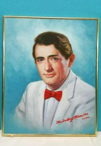 AUS MR. GREGORY PECKS NACHLASS, SEIN PORTRAIT, ÖLGEMÄLDE AUF LEINWAND  - Bild 1 von 5