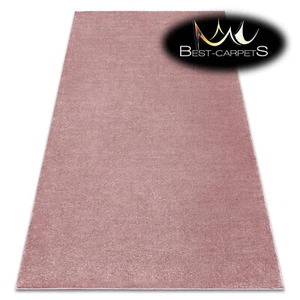 Increíble alfombra moderna peluda "SUAVE"" un color sólido rosa liso alta calidad - Imagen 1 de 11