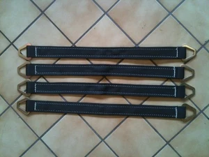 4 MONSTER BLACK Axle Straps 2 x 48 ROLLBACK RACE CAR HAULER CAR CARRIER TIE DOWN - Picture 1 of 1