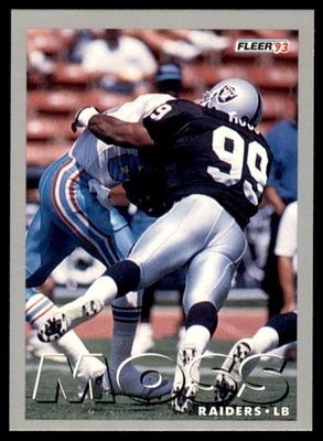 1993 Fleer #445 Winston Moss Raiders - Image 1 of 2