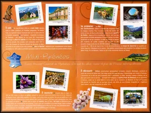 FRANCE - 2010 MIDI-PYRÉNÉES REGION - COLLECTORS FOLDER SELF-ADHESIVE MNH - Picture 1 of 4