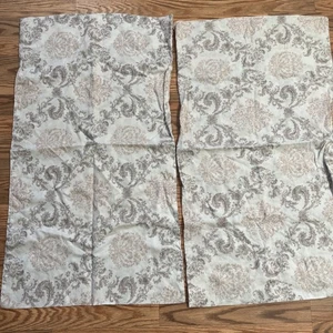 Bella Notte Linens Floral Scroll Pink Purple Pair Pillowcases W-ZIA401-WARM - Picture 1 of 10