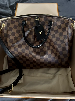 Louis Vuitton Odeon MM Tote Bag Damier Ebene 2Way Shoulder Black - Image 1 of 2