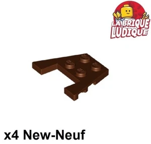 Lego 4x Aile Wedge plate 3x4 V stud notches marron/reddish brown 48183 NEUF - Picture 1 of 1