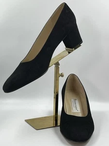 Aetienne Aigner Damen-Pump "Lissabon" Größe 10M schwarz Wildleder Blockabsatz Spanien - Bild 1 von 15