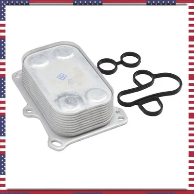 Fit For Fiat 500 2012 2013-2015 1.4L Oil Cooler Assembly with Sealing Gasket Set - Image 1 of 4