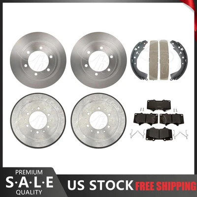 Rotores de freno y pastillas de cerámica para Toyota Tundra 2004-2006 + tambores de freno y zapatas Foto 1 de 4
