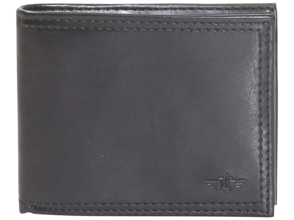Dockers Men's Slimfold Wallet Extra Capacity With Zipper Traveler Black - Image 1 of 4