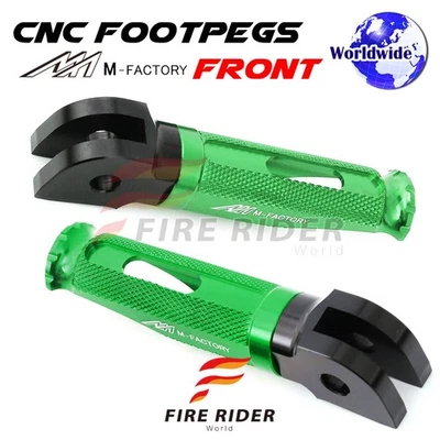 Clavijas de pie CNC verdes Shinobi para Triumph Tiger 1050 12 13 14 15 16 17 18 Foto 1 de 4