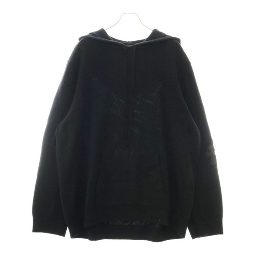 CHROME HEARTS CUORI CROMATI SALA D'ATTESA HD PLVR CSHMR PELLE TOPPA INCROCIATA MAGLIA CASHMERE