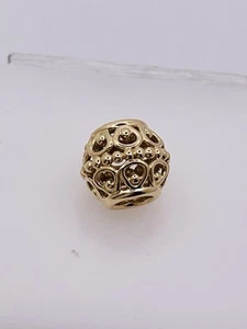 Pandora 750458 14k Yellow Gold Gilded Cage Charm BEAUTIFUL! - Picture 1 of 7