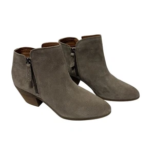 Frye Womens Judith Double Zip Suede Leather Ankle Bootie Taupe Gray Size 9.5M - Picture 1 of 11