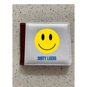 Leeds United Dirty Leeds Wallet Card Wallet Logo Leather - Picture 1 of 2