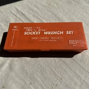 Oxwall 10-teiliges Steckschlüsselsatz mit Box 3/8" Antrieb Vintage Werkzeuge metrisch Zoll Japan - Bild 1 von 8