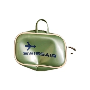 Vintage 1968 Swissair Swiss Airlines Zippered Mini Bag As Is Zipper Is Broken - Bild 1 von 3