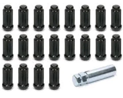 KIT DE 20 PIEZAS OREJETAS HEXAGONALES GORILLA 26143BC NEGRO CHR 14 mm x 1,50 rosca Foto 1 de 2