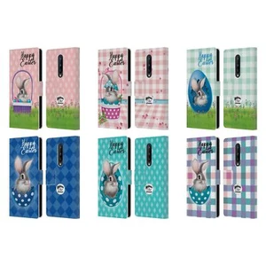 ANIMAL CLUB INTERNATIONAL EASTER BUNNY LEATHER BOOK CASE FOR BLACKBERRY ONEPLUS - Picture 1 of 11