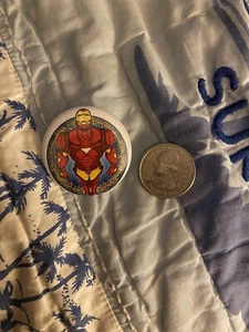 Marvel Iron Man Button Pin - Picture 1 of 3