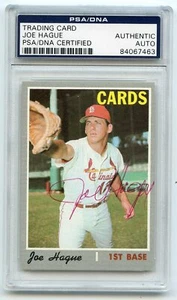 Joe Hague Signed 1970 Topps #362 Cardinals PSA/DNA Encapsulated - Bild 1 von 1