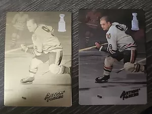 1993 actionreiche Bobby Hull Promo-Karten BH-1 und BH-2 Chicago - Bild 1 von 4
