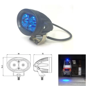 Lámpara de advertencia azul con punto LED de 20 W luz de trabajo de seguridad 10-60 V ATV - Imagen 1 de 12