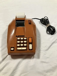 Vintage -Retro - Sears - Burnt Orange Paper Tape Adding Machine-Works - Picture 1 of 6