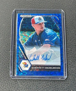 2021 Prizm Draft Picks Everhett Hazelwood Blue Donut Circles Prizm Auto 11/25