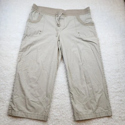 Route 66 Capri Pants 13/14 Khaki Pull On Comfort Band Boho Casual Summer - Image 1 of 4