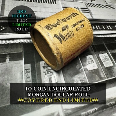 Uncirculated Morgan Silver $1 - 10 Coin Roll - Limited - Woolworth/Woolco - Image 1 of 4