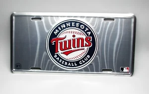 Licensed MLB MINNESOTA TWINS 3D EMBOSSED METAL CAR NOVELTY LICENSE PLATE  - Picture 1 of 10