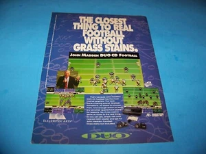 Vintage Video Game Ad 1993 John Madden DUO CD Football  - Picture 1 of 2