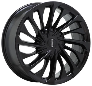 22" Lincoln Aviator Gloss Black wheel rim Factory OEM single 10241 EXCHANGE - Picture 1 of 7
