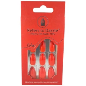 💅Dollar2million Press on Nail Tips Red False Nails, 12 Pieces💅 - Picture 1 of 11