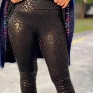 Neu Damen Yoga Taille Leopardenmuster Leggings Small oder 2XL - Bild 1 von 3