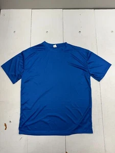 Shein Solid Royal Blue Mesh Athletic Short Sleeve T Shirt Mens Size XL - Picture 1 of 5