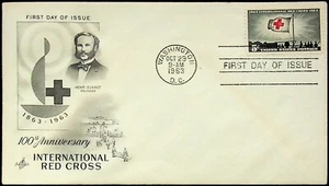 International Red Cross 1963 First Day Issue Washington DC Cover 5c - Picture 1 of 2