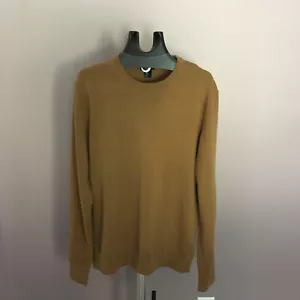 NWT Club Monaco Men's 100% Wool Lightweight Crew Chandails Pullover Camel Size M - Picture 1 of 9