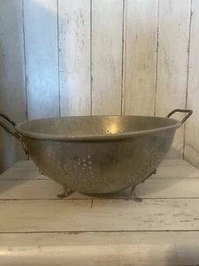 Vintage Aluminium 7 Sterne Sieb Füße Griffe primitiv Landhaus Kern Bauernhaus 11 Zoll - Bild 1 von 13
