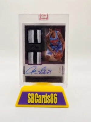 LaMarcus Aldridge 2020-21 Panini One and One Auto Dual Patch Purple SP /25 - Image 1 of 2