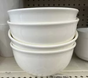 Set Of 4 ROYAL NORFOLK Bright White CEREAL/SERVING BOWL-Micro/Dis OK-BRAND NEW - Picture 1 of 4