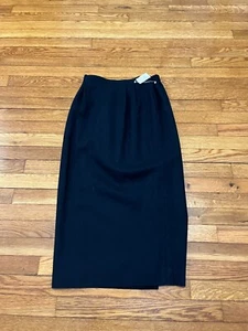 Vintage USA Talbots Black Pencil Mid Length Skirt Women's Size 6 NWT - Picture 1 of 5