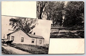 Galena Illinois~Horse Buggy @ Toll Gate Building~Long Dirt Road Thru Trees~c1905 - Picture 1 of 2