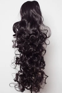 22" PONYTAIL CURLY Dark Purple #850 - Picture 1 of 3