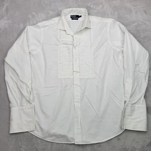 Polo Ralph Lauren Shirt Men XXL White Dress Oxford Estate Tuxedo Suit Rib Adult - Bild 1 von 8