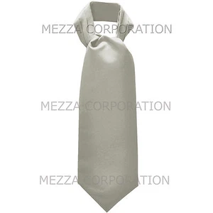 Nueva corbata Vesuvio Napoli para hombre poliéster ascot boda plata sólida - Imagen 1 de 2