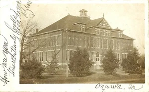 SCHULGEBÄUDE, ONAWA, IOWA, RPPC, VINTAGE POSTKARTE - Bild 1 von 2